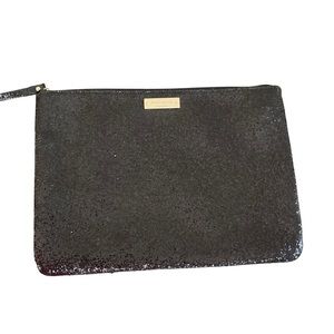 Black Sparkle Kate Spade clutch 10.5” x 8”used but in perfect condition.
